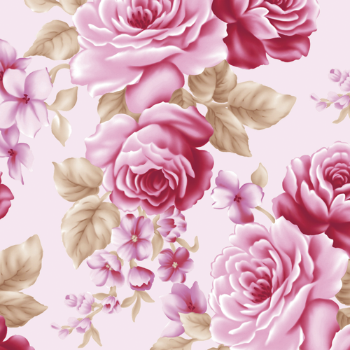 Adesivo Papel de Parede - Folhas Rosas